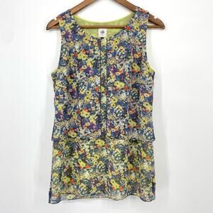 CABI 5041 Positano Floral Sleeveless Blouse Size Small Layered Tank Top Casual